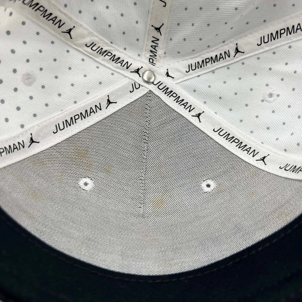 Air Jordan Hat Men‎ White Embroidered Jumpman Snap Back Cap